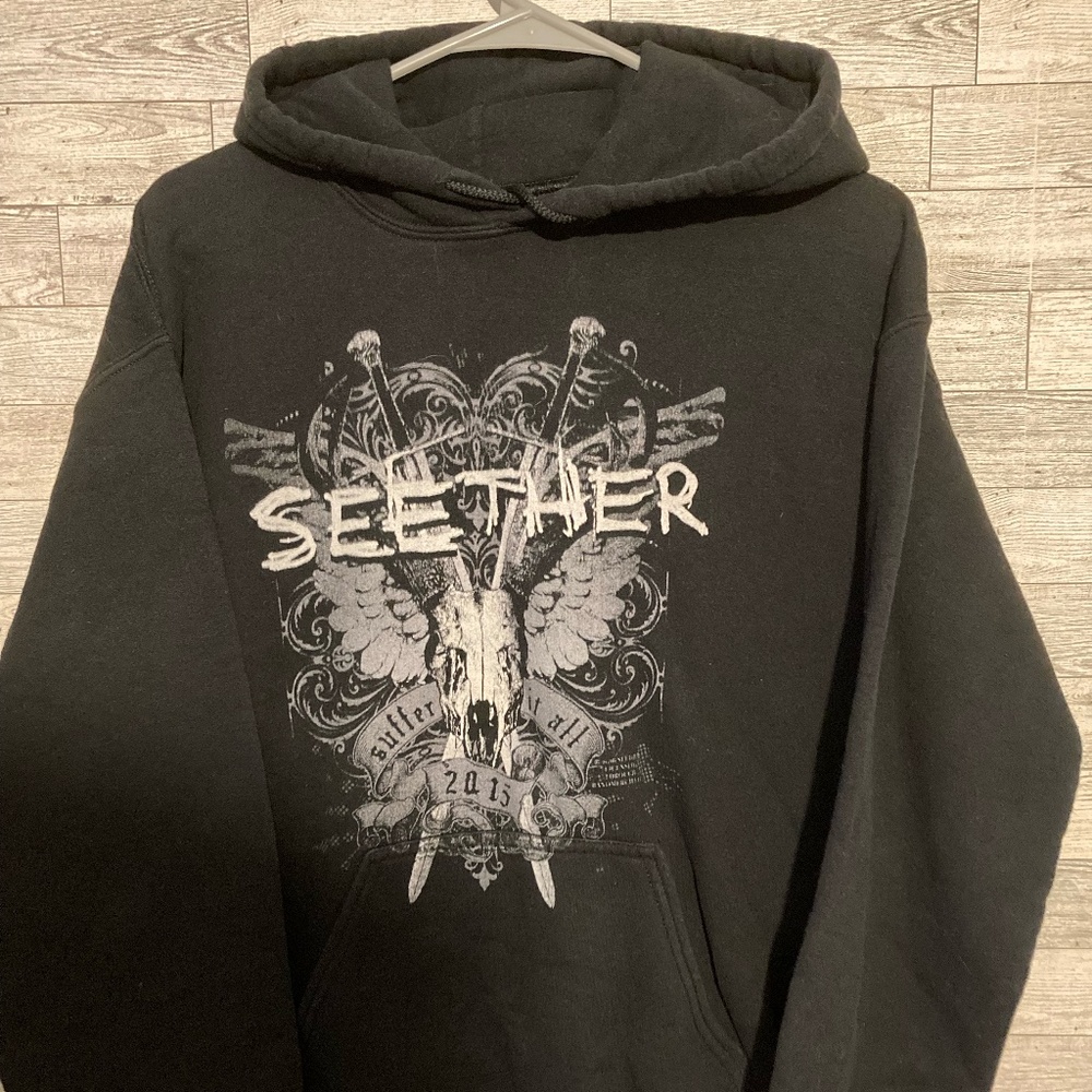 Seether Hoodie Sweatshirt Pullover 2015 Suffer It All Tour VGC Size M